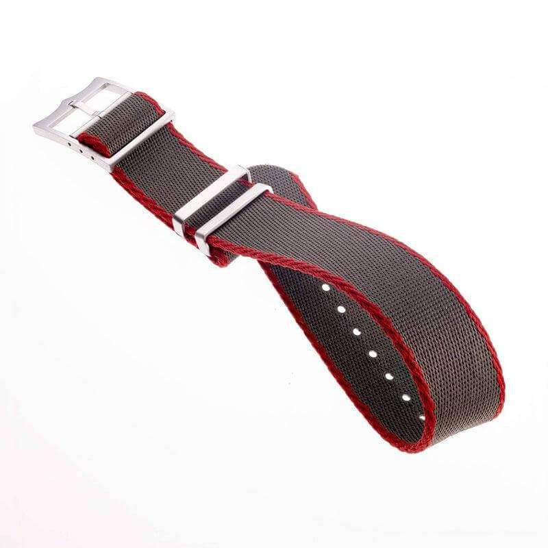 Premium Green Nylon Military Watch Strap Military with Red Tudor Watch Style - Image 3