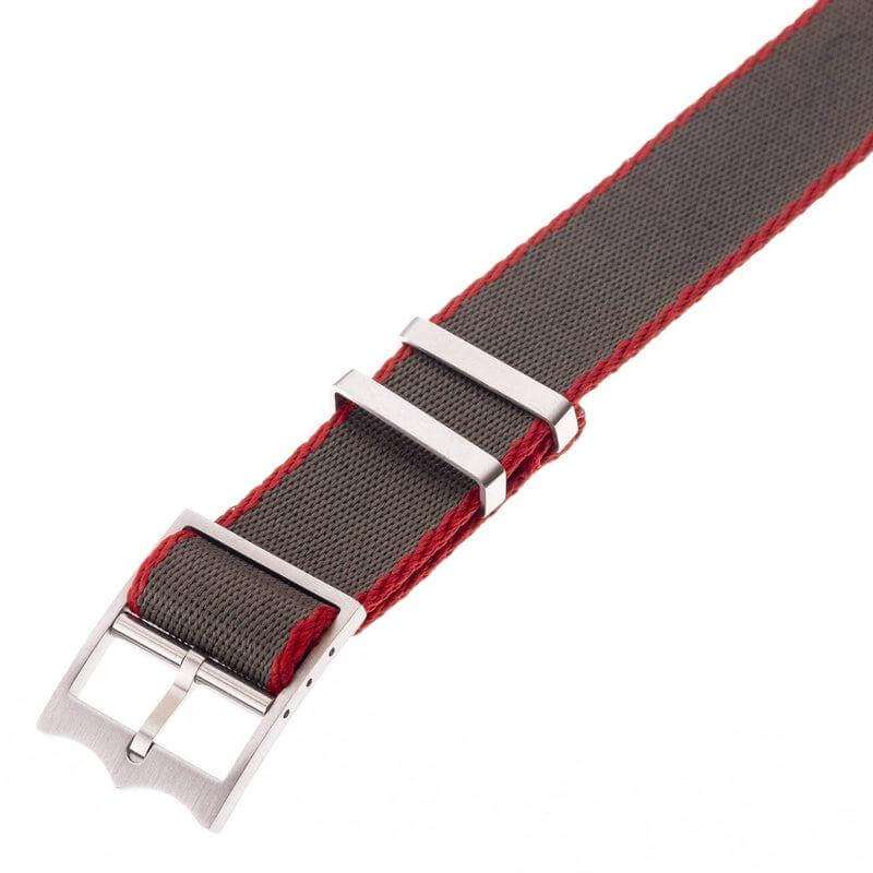 Premium Green Nylon Military Watch Strap Military with Red Tudor Watch Style - Image 4