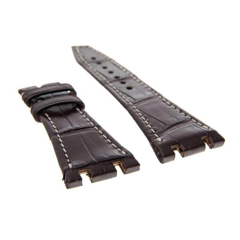 Brown Matt Genuine Alligator Watch Strap Audemars Piguet Compatible - Image 4