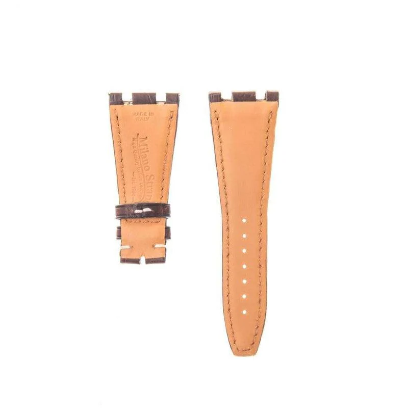 Brown Matt Genuine Alligator Watch Strap Audemars Piguet Compatible - Image 5