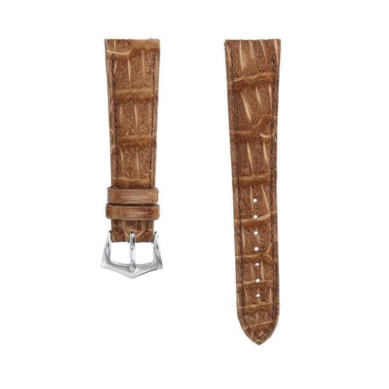 Hand-Sewn Gold Alligator Nubuck Watch Strap - Image 2