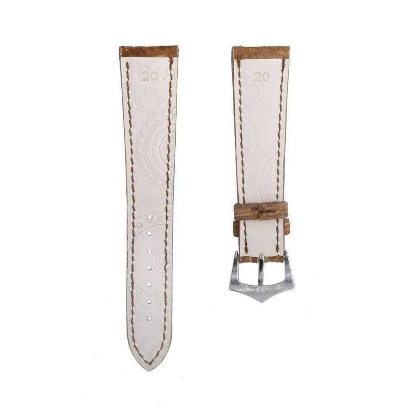 Hand-Sewn Gold Alligator Nubuck Watch Strap - Image 3