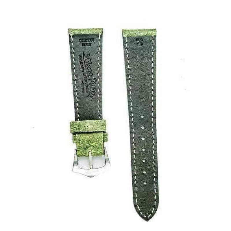 Green Leather Vintage Watch Band - Image 3