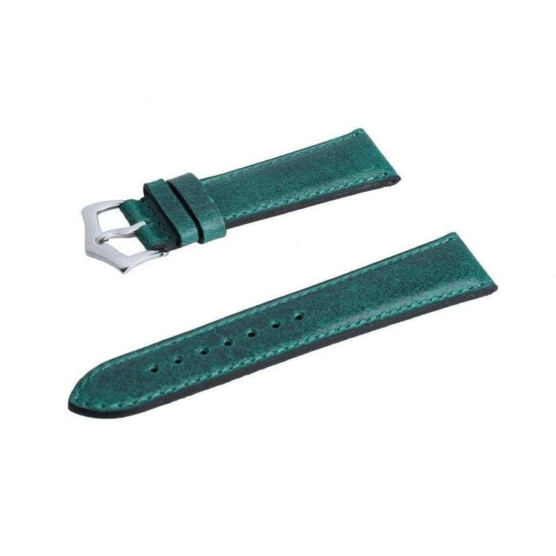 Green Leather Watch Strap - Image 4