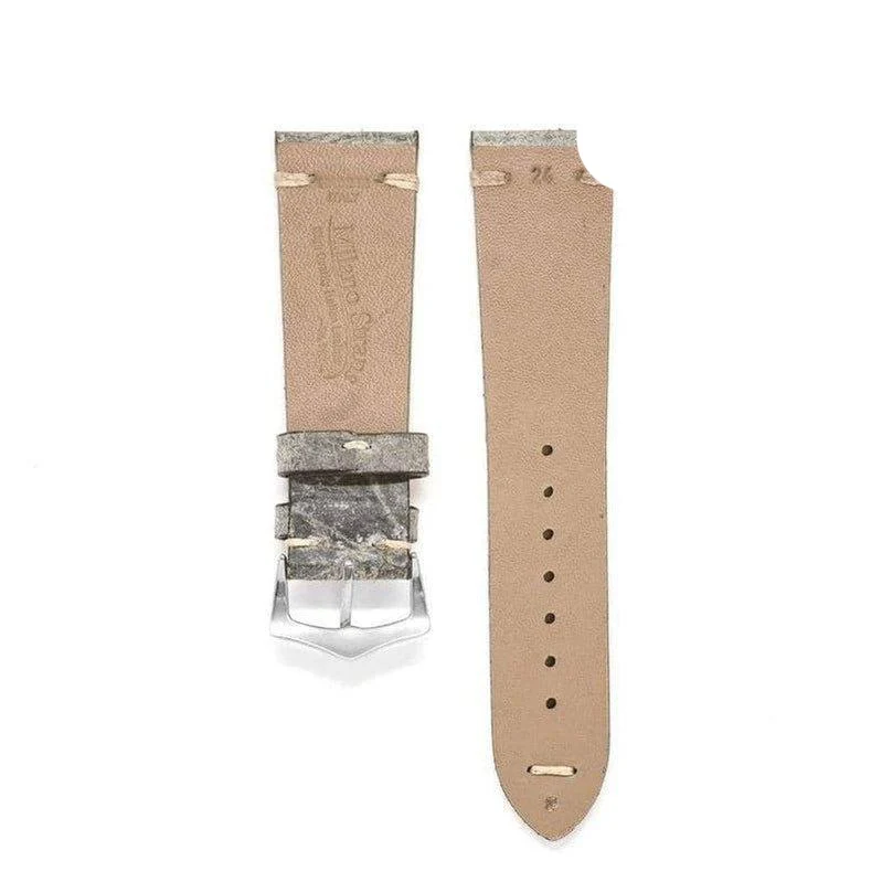 Grey Moon Leather Vintage Watch Strap - Image 5