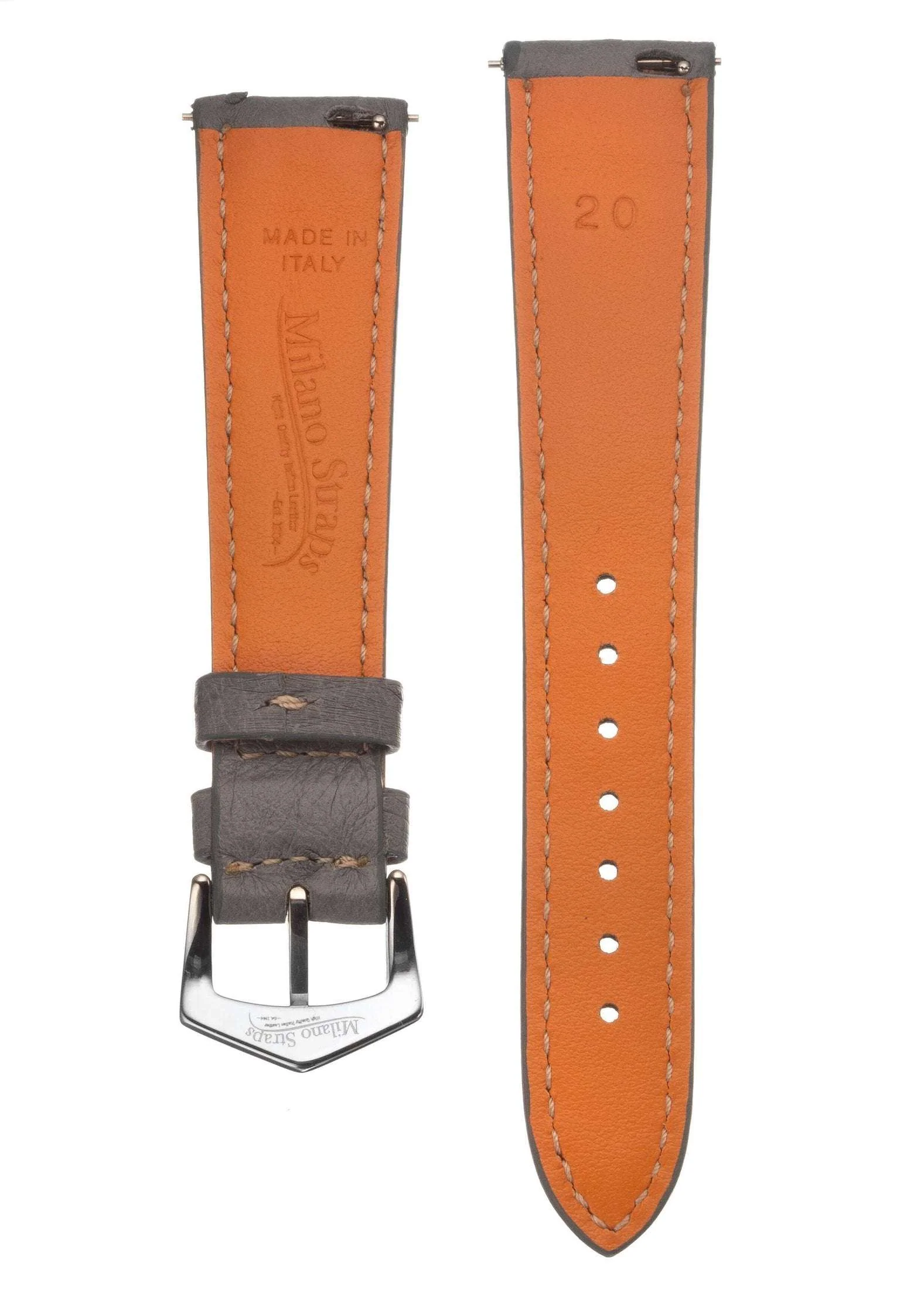 Grey Ostrich Watch Band - Image 4
