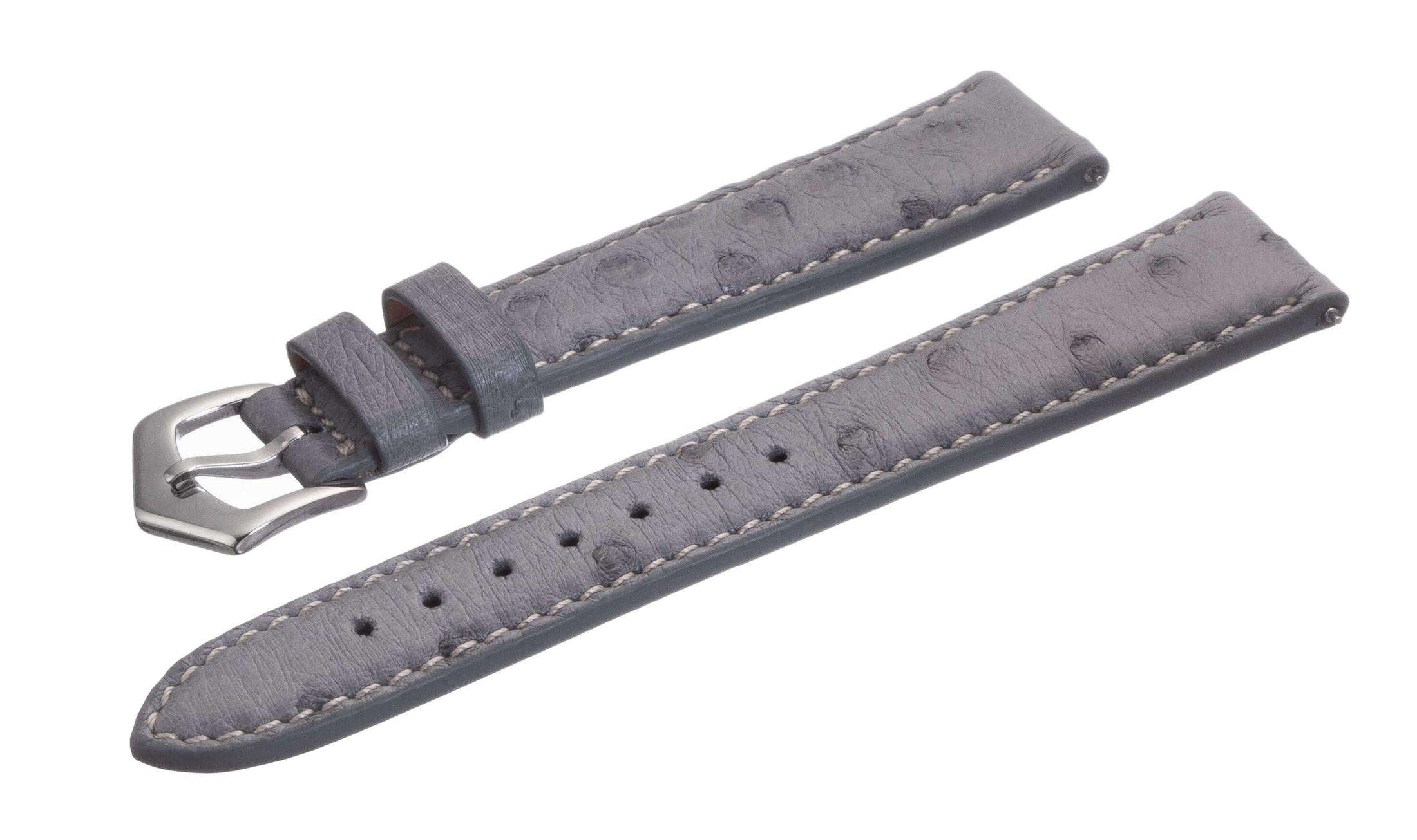 Grey Ostrich Watch Band - Image 5