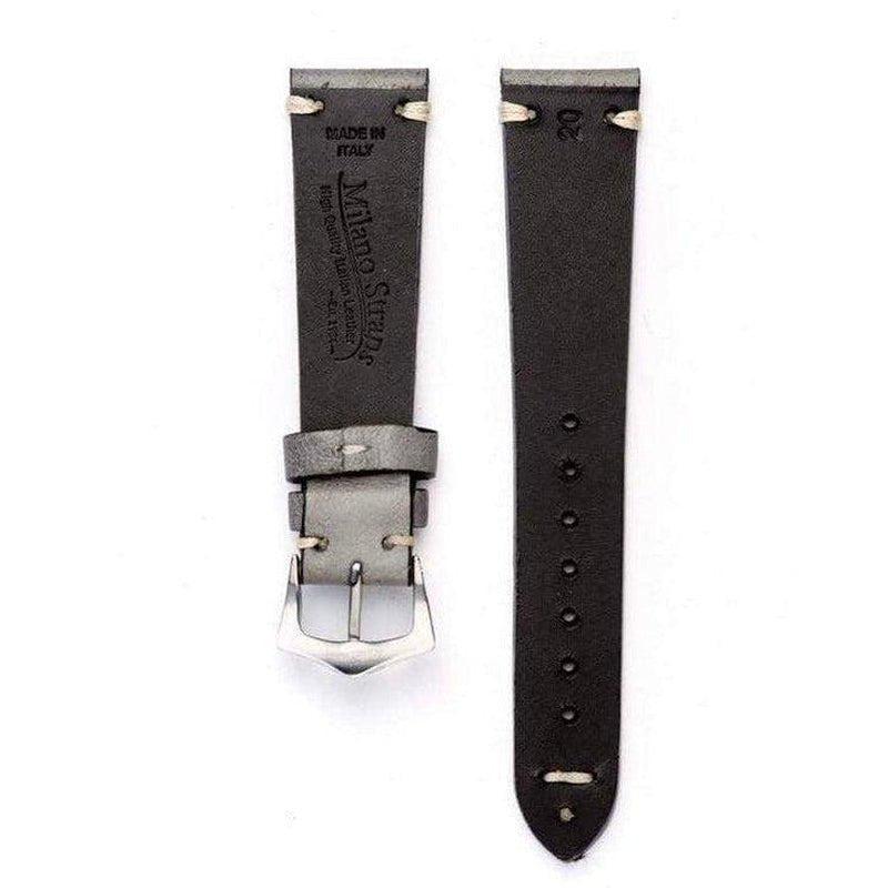 Hand Brushed Soft Grey Vintage Leather watch Strap - Image 3