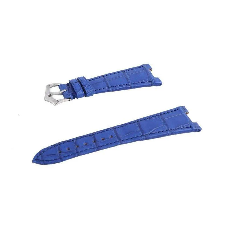 Light Blue Matt Genuine Alligator Watch Strap Patek Philippe Compatible - Image 3