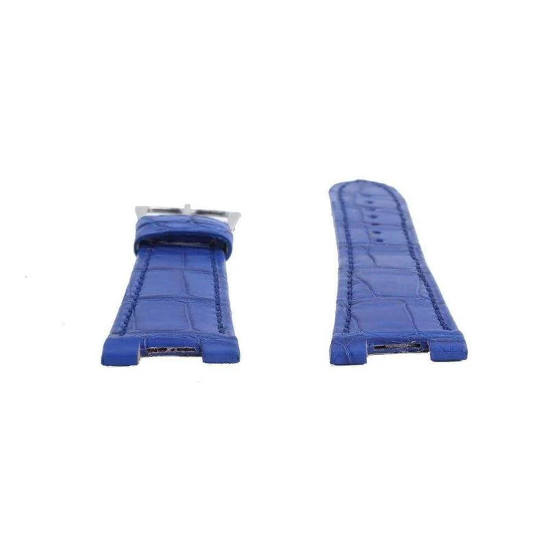 Light Blue Matt Genuine Alligator Watch Strap Patek Philippe Compatible - Image 4