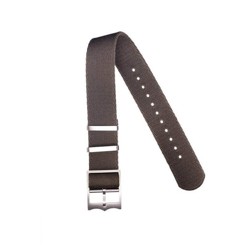 Premium Military Green Nylon Military Watch Strap - Single Pass