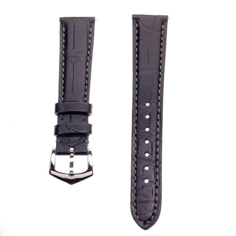 Matt Black Alligator Watch Strap - Image 3