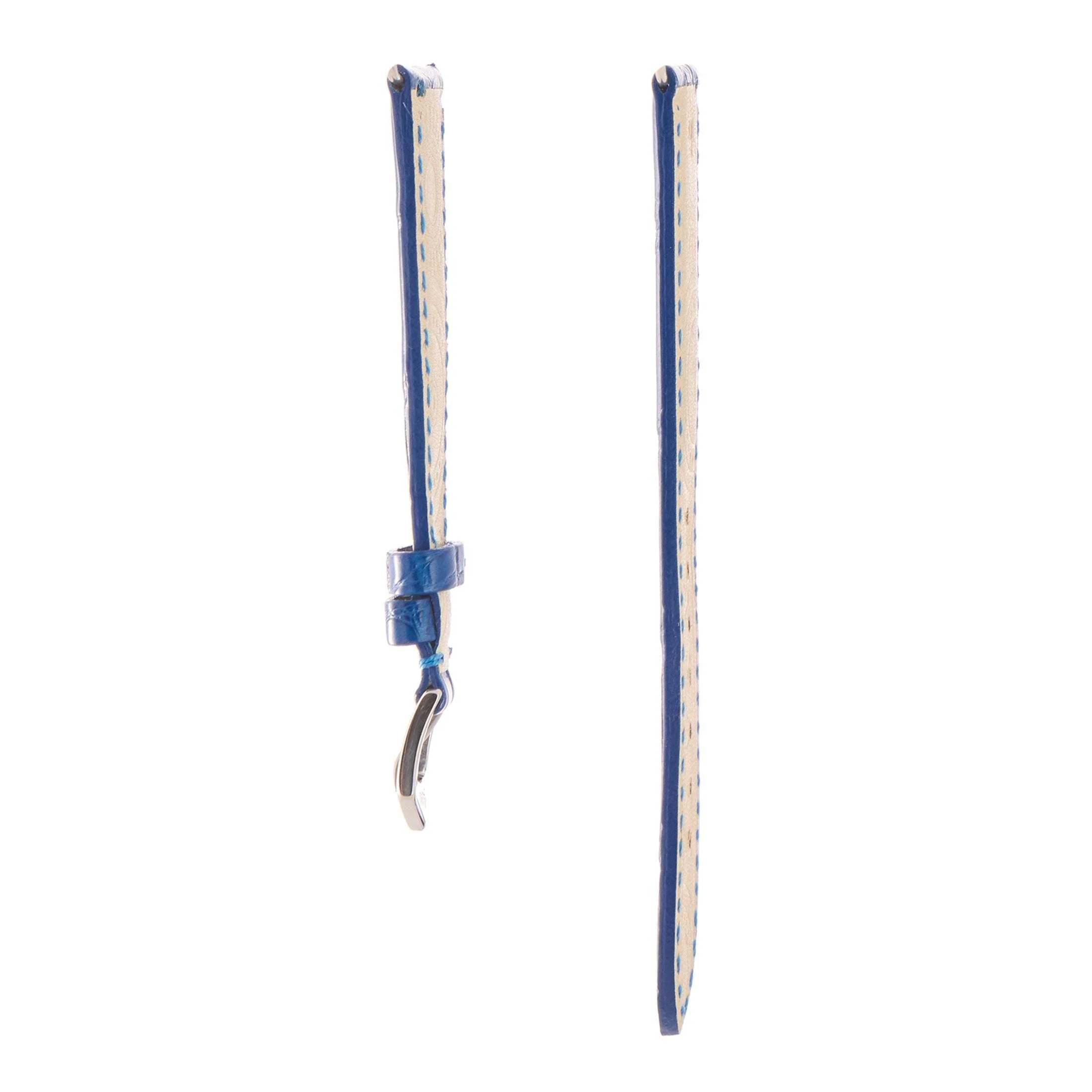 Matt Light Blue Alligator Watch Strap - Image 12