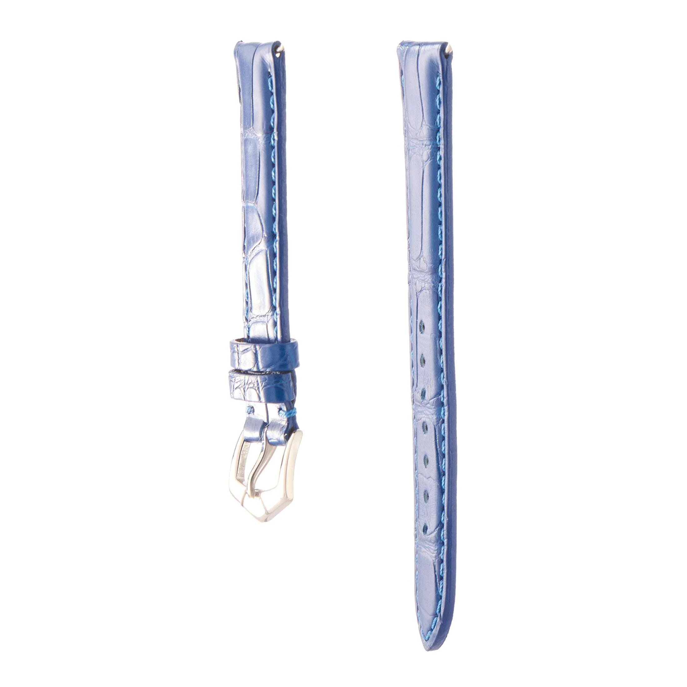 Matt Light Blue Alligator Watch Strap - Image 14