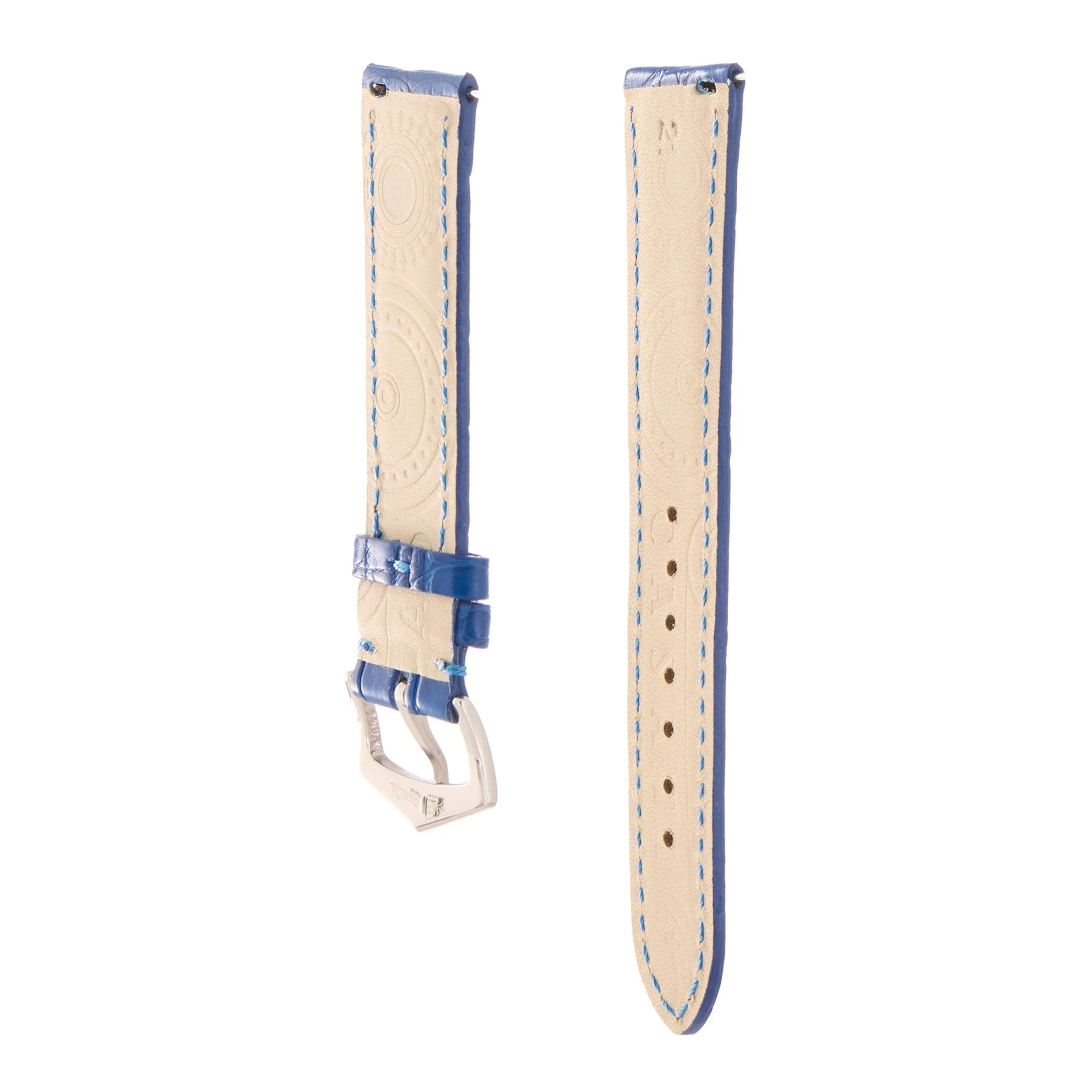 Matt Light Blue Alligator Watch Strap - Image 21
