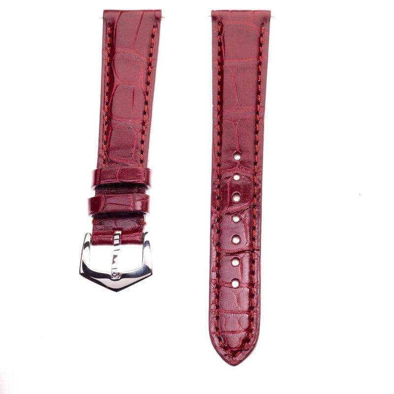 Millenium Burgundy Alligator Watch Strap - Image 2