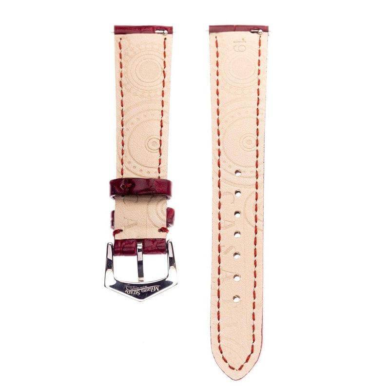 Millenium Burgundy Alligator Watch Strap - Image 3