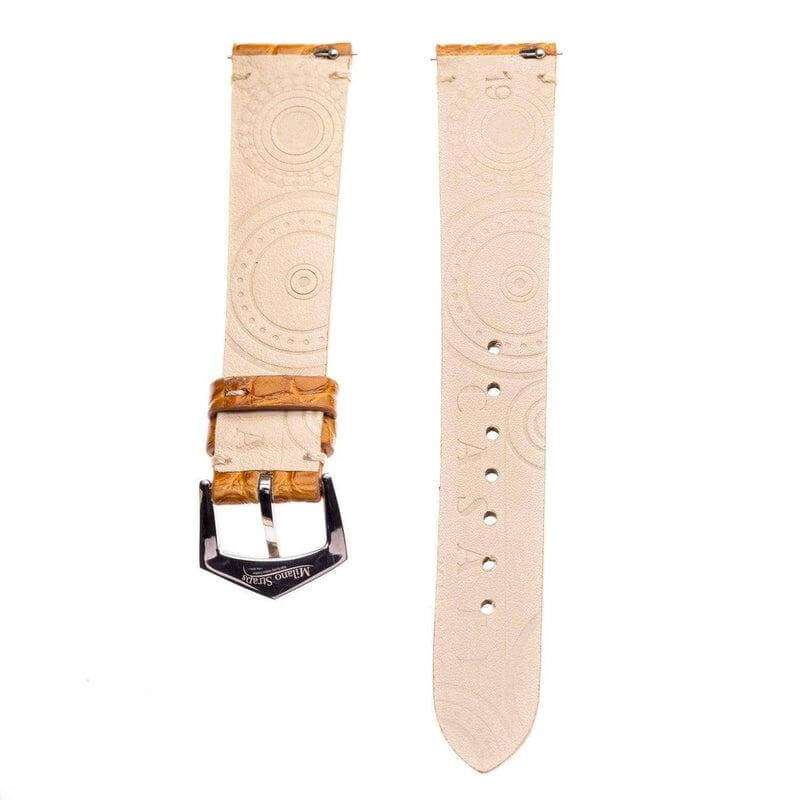 Millenium Cognac Alligator Minimal Stitches Watch Strap - Image 4