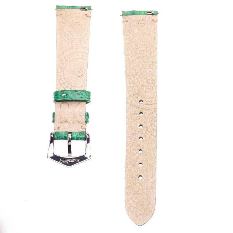 Millennium Green Alligator Minimal Stitches Watch Strap - Image 4