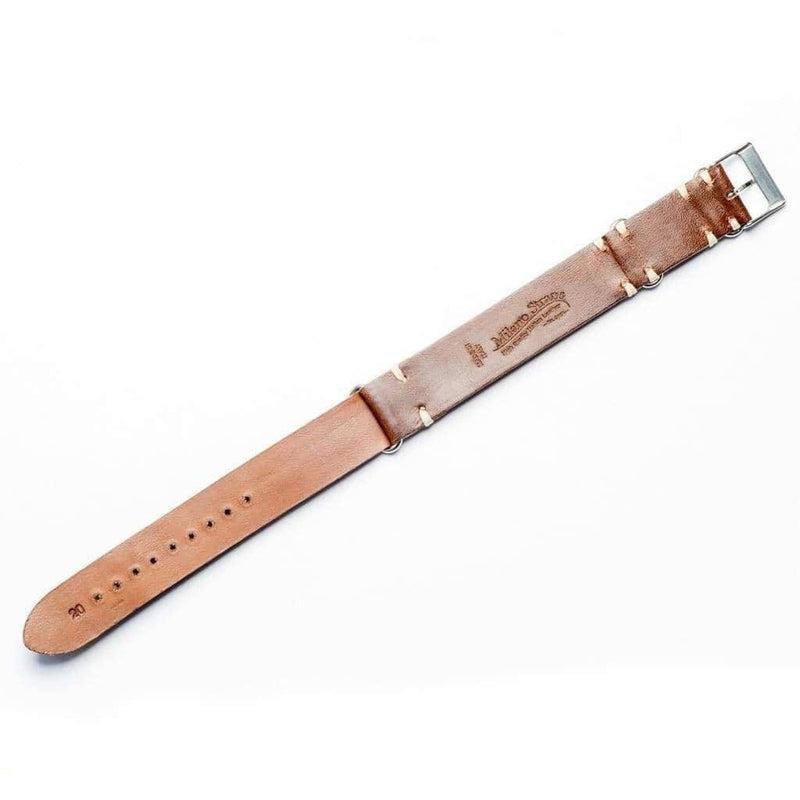Military Leather Brown Italian Watch Band - Image 3