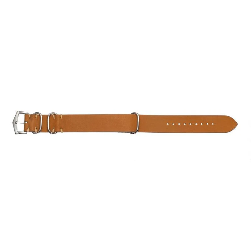 Military Natural Italian Leather Watch Strap - Image 3