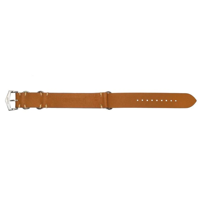 Military Natural Italian Leather Watch Strap - Image 4