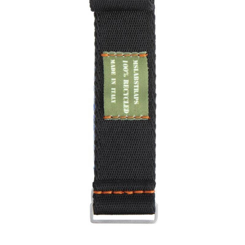 Premium Black Nylon Military Watch Strap with Orange Stitches - Image 7