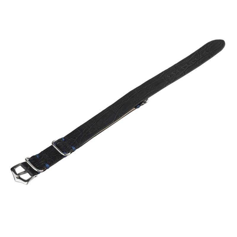 Crocodile Black and Blue Military Watch Strap - Image 3