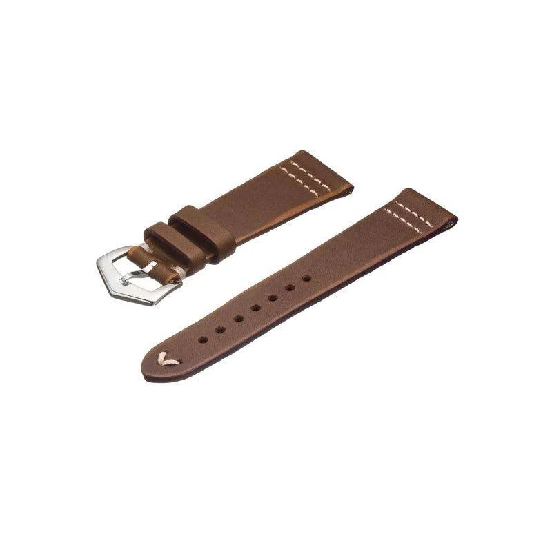 Olive Vintage Leather Watch Strap - Olive - Image 3