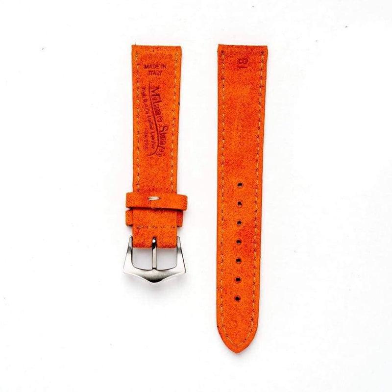 Orange Suede Watch Strap Stitches 18mm - Image 3