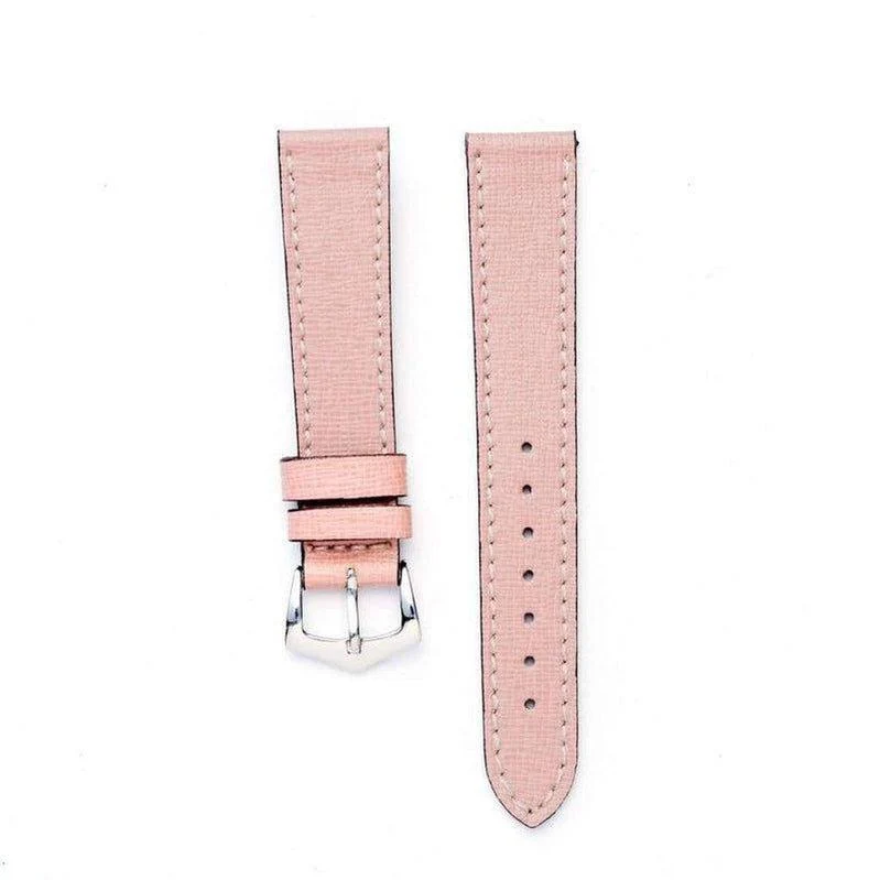 Pink Saffiano Leather Watch Strap - Image 3