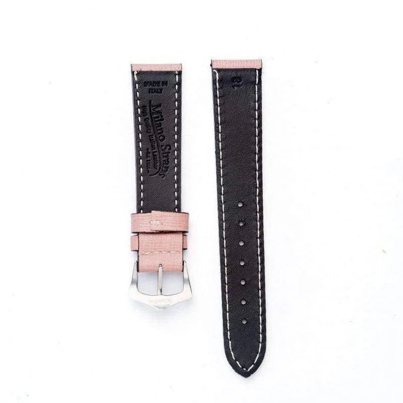 Pink Saffiano Leather Watch Strap - Image 4