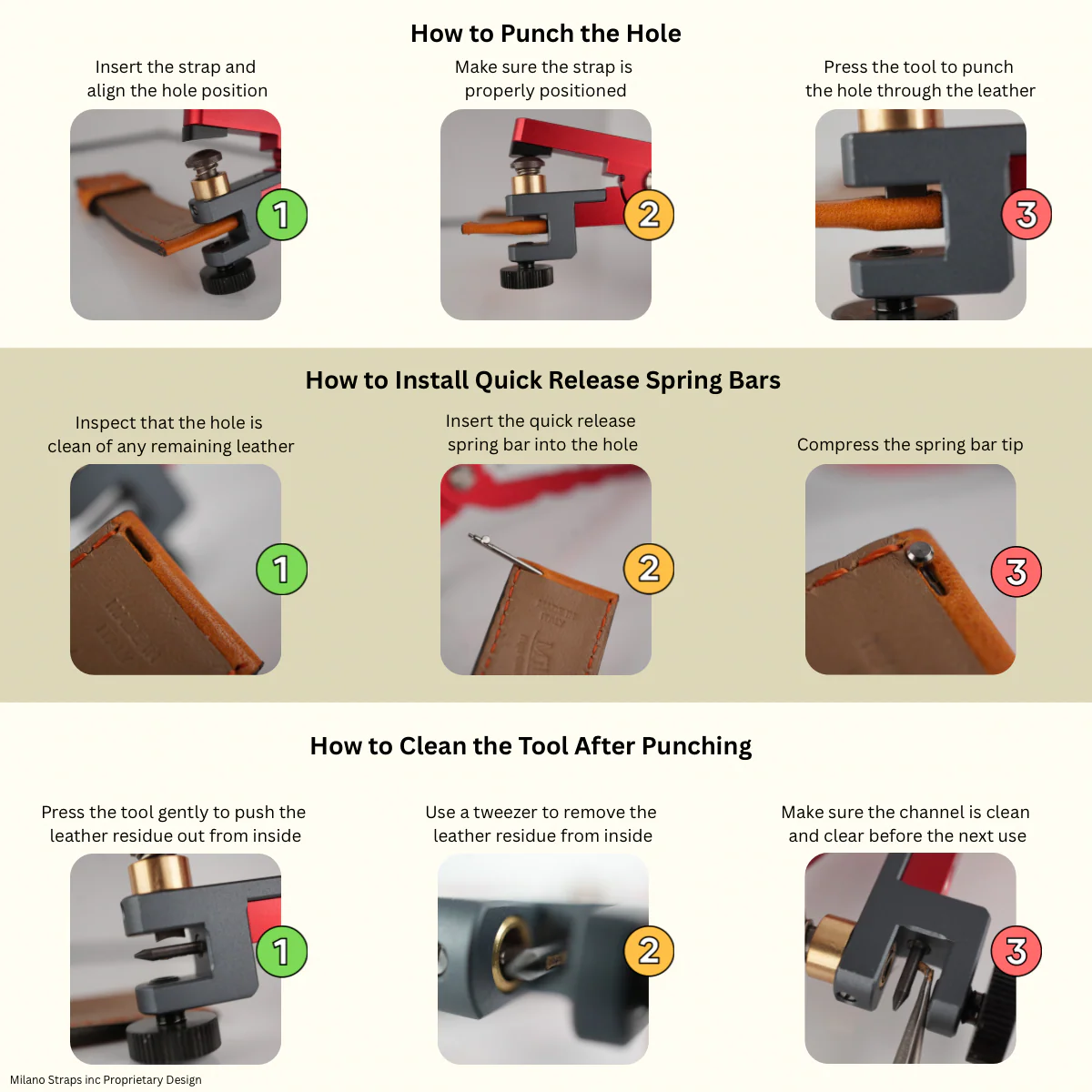 Professional Watch Strap Hole Punch Tool for Quick Release Spring Bars - Image 6