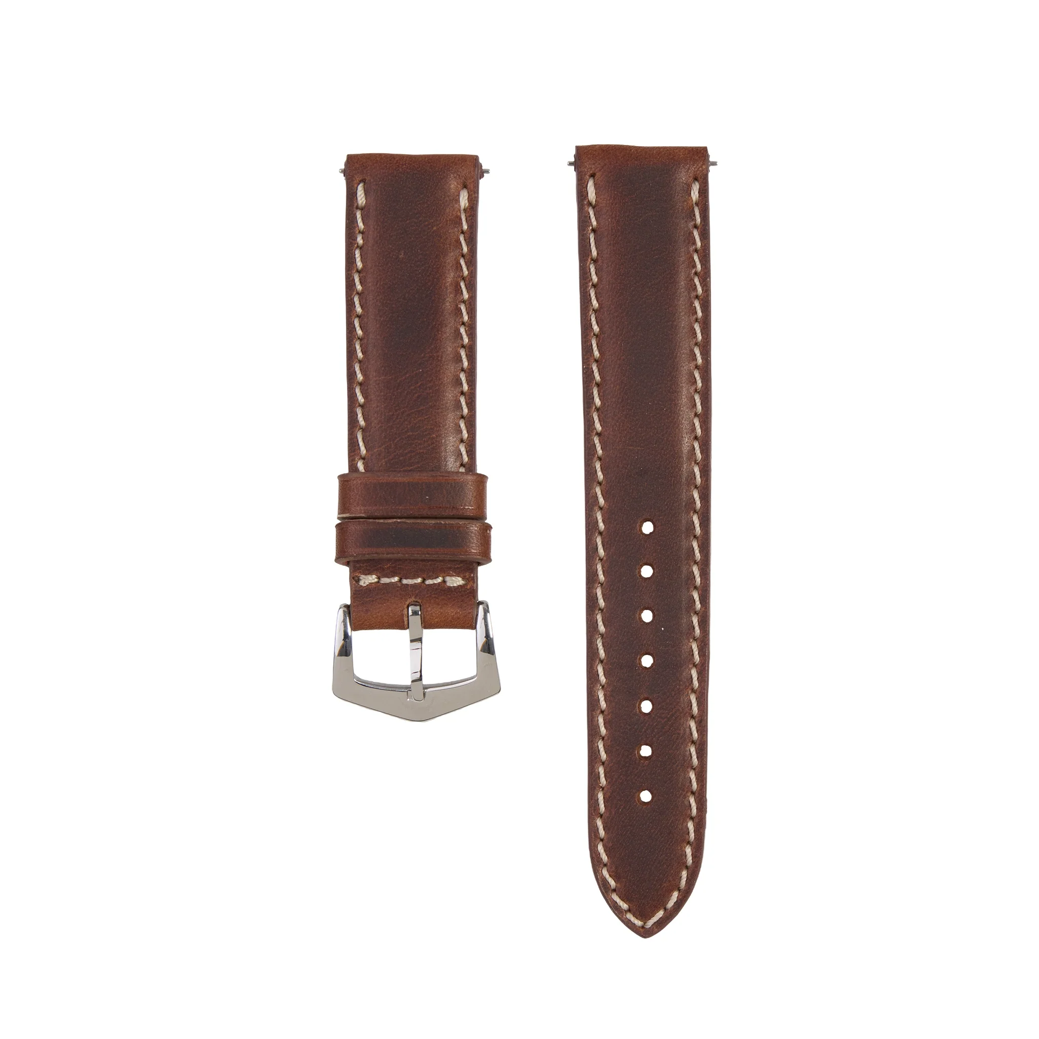 Tuscan Vintage Brown Premium Leather Watch Strap - Image 2
