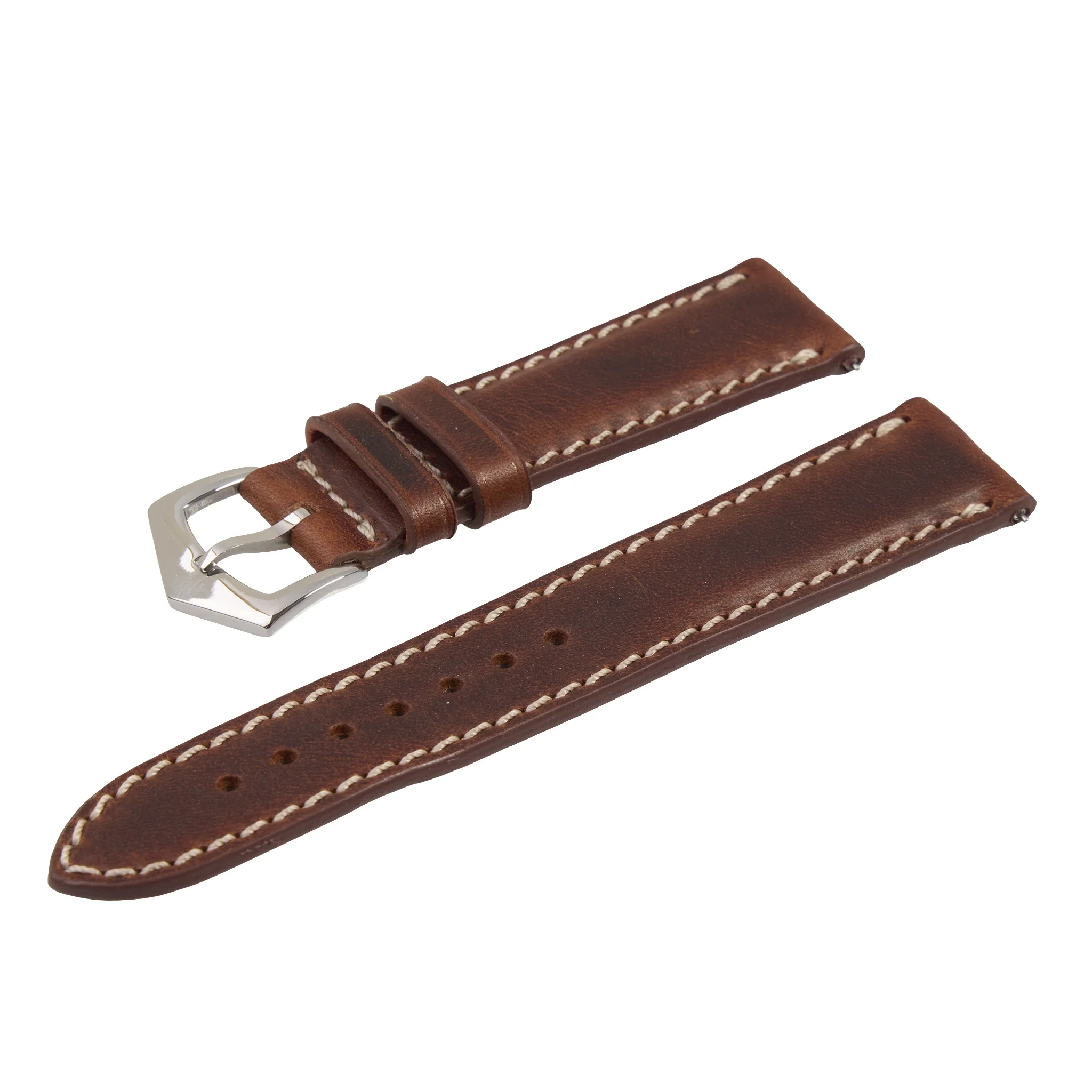 Tuscan Vintage Brown Premium Leather Watch Strap - Image 3