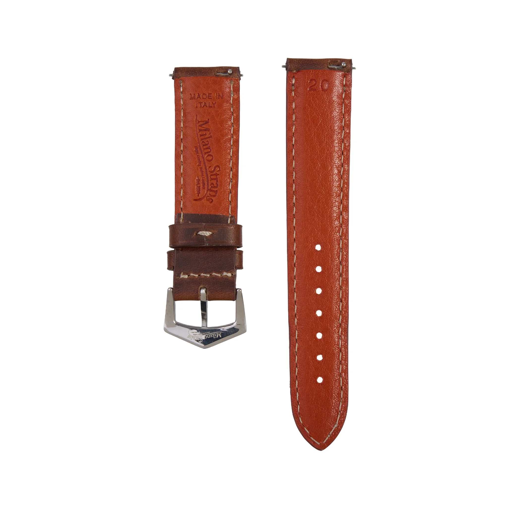 Tuscan Vintage Brown Premium Leather Watch Strap - Image 4