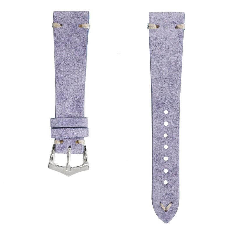 Purple Suede Vintage Leather Watch Strap - Image 3