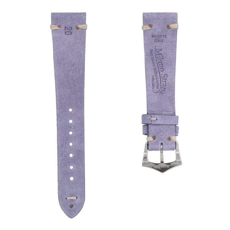 Purple Suede Vintage Leather Watch Strap - Image 4