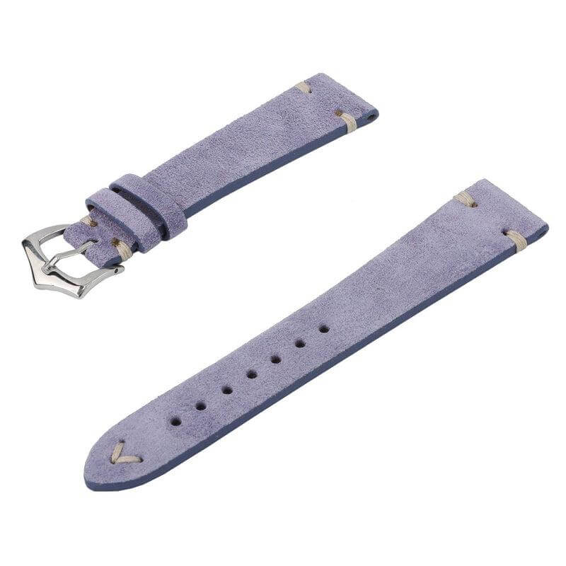 Purple Suede Vintage Leather Watch Strap - Image 5