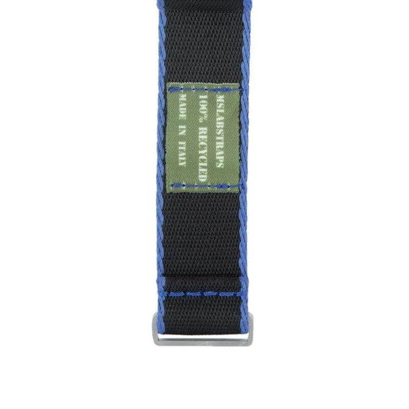 Premium Black Nylon Military Watch Strap with Light Blue Borders - Image 5