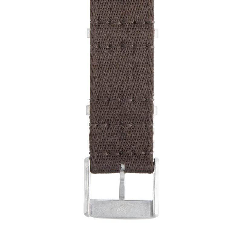 Premium Dark Brown Nylon Military Watch Strap - Image 6