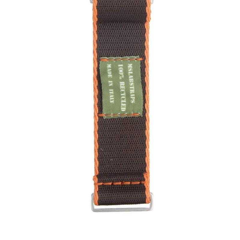 Premium Black Nylon Military Watch Strap with Orange Borders - Image 5