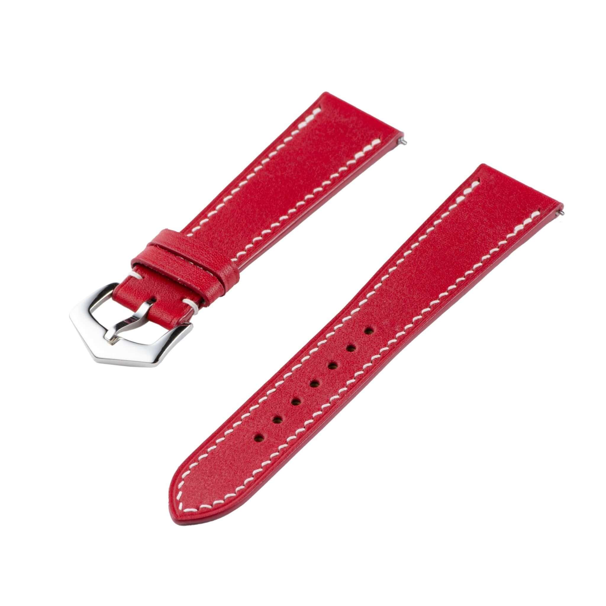 Red Grand Cavalier Cuir Watch Strap - Image 4