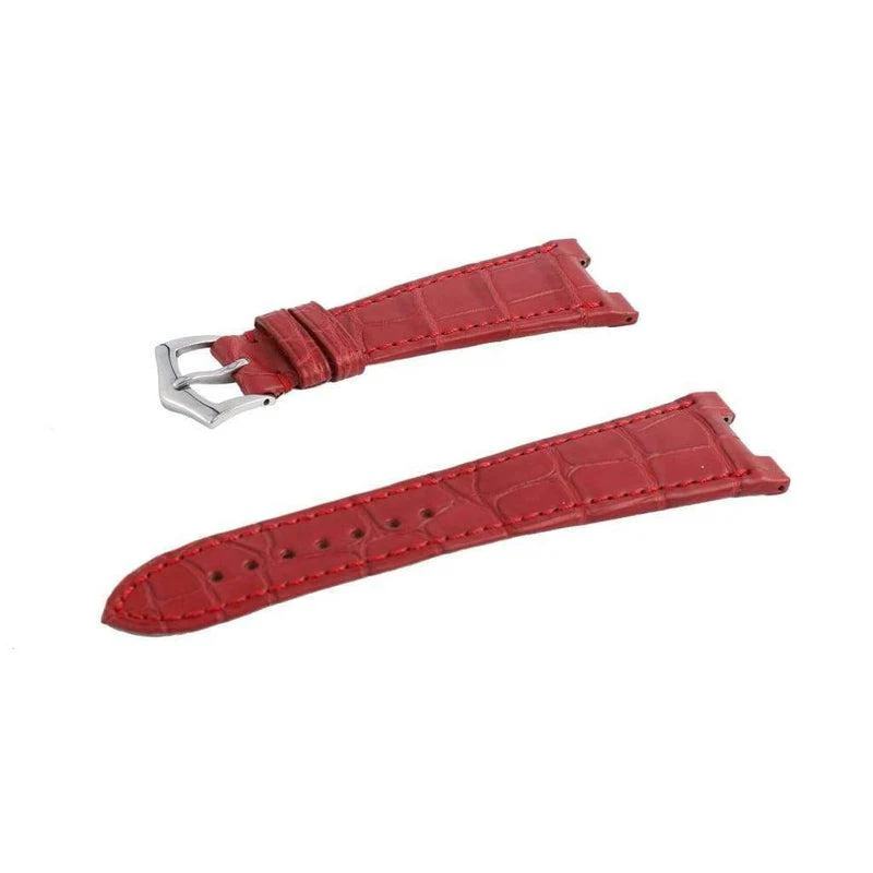 Red Matt Genuine Alligator Watch Strap Patek Philippe Compatible - Image 4