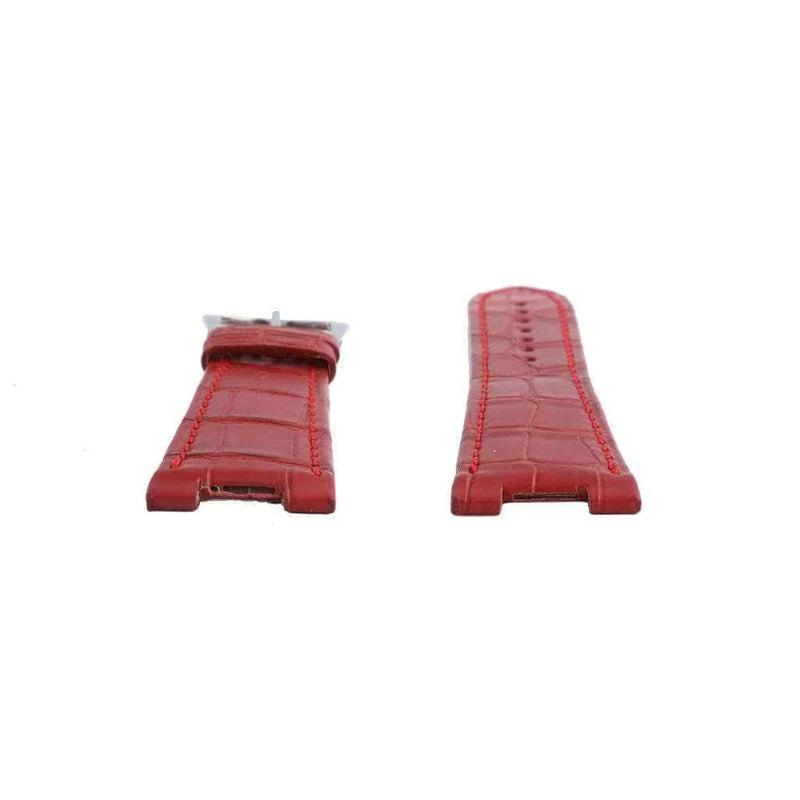 Red Matt Genuine Alligator Watch Strap Patek Philippe Compatible - Image 5