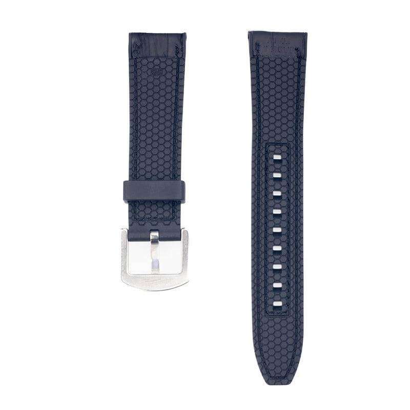 Rubber Black Alligator Watch Band - Image 4