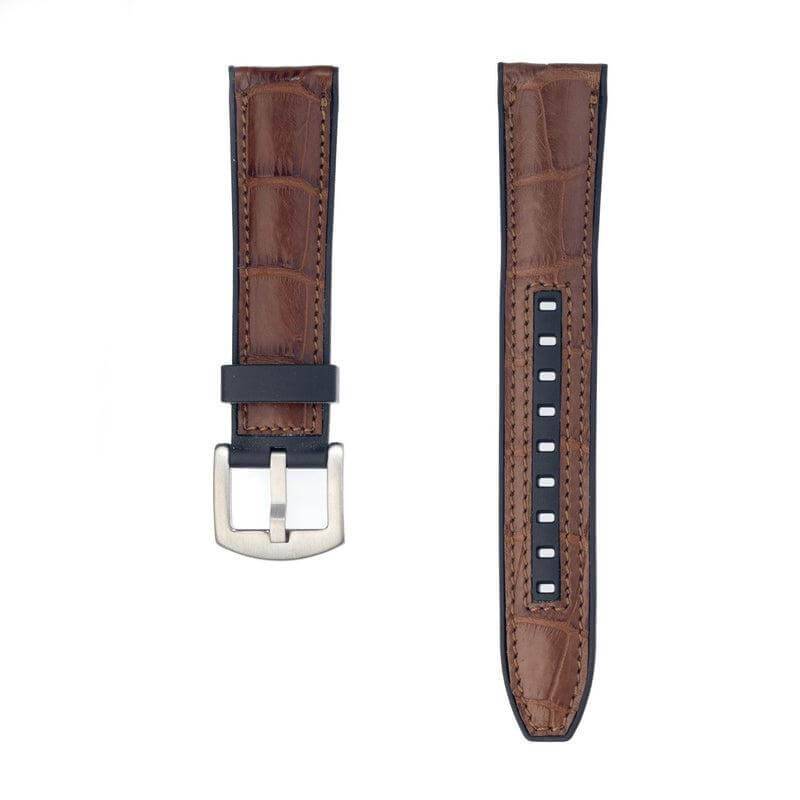 Rubber Brown Alligator Watch Band - Image 3