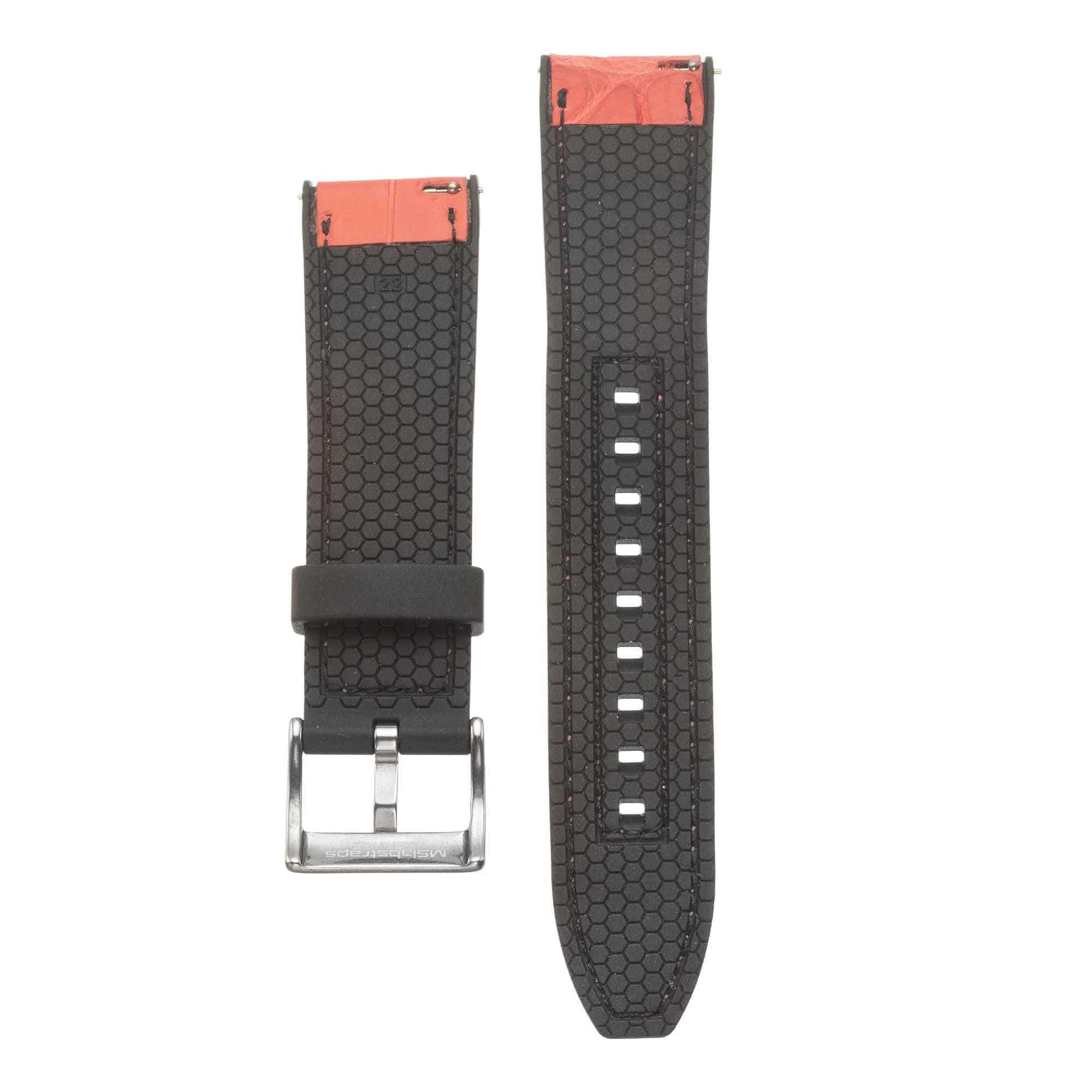 Rubber Pink Alligator Watch Band - Image 4