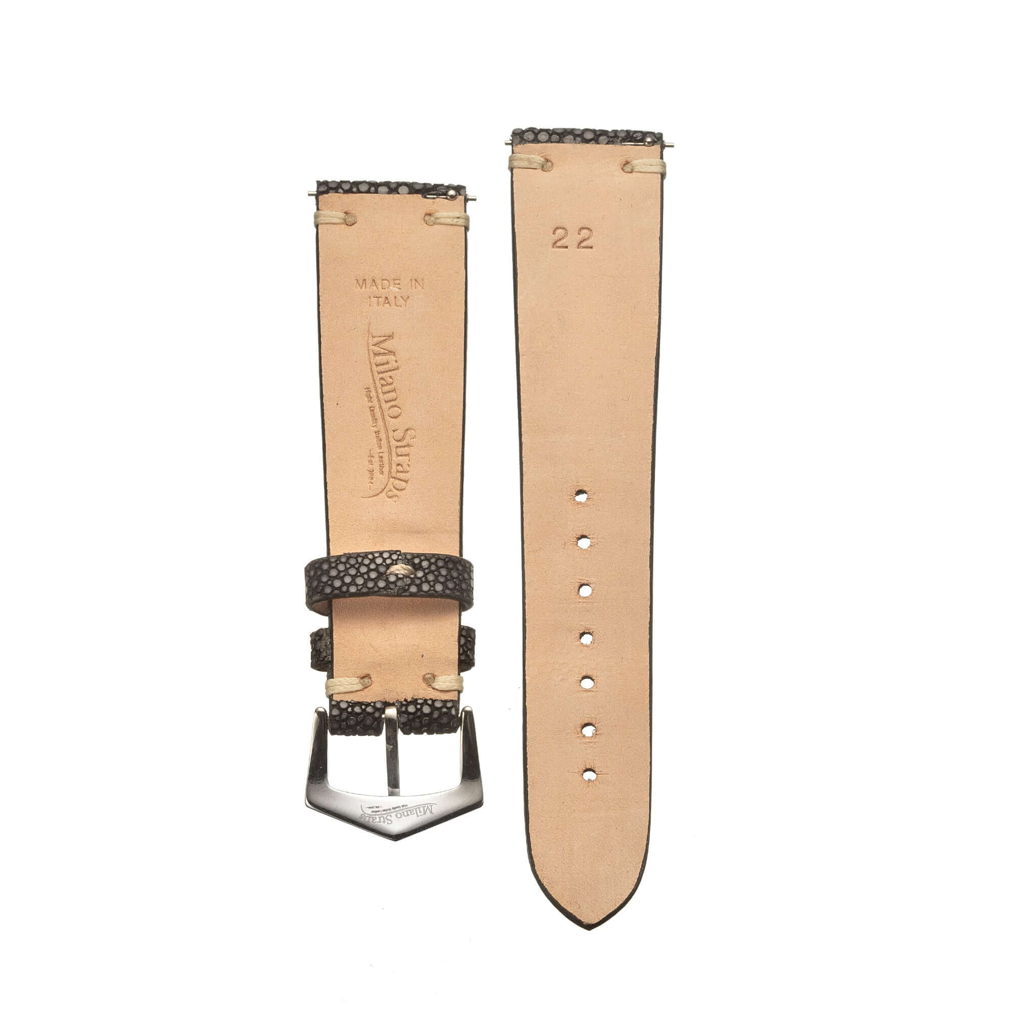 Black Stingray Leather Watch Straps - Image 3
