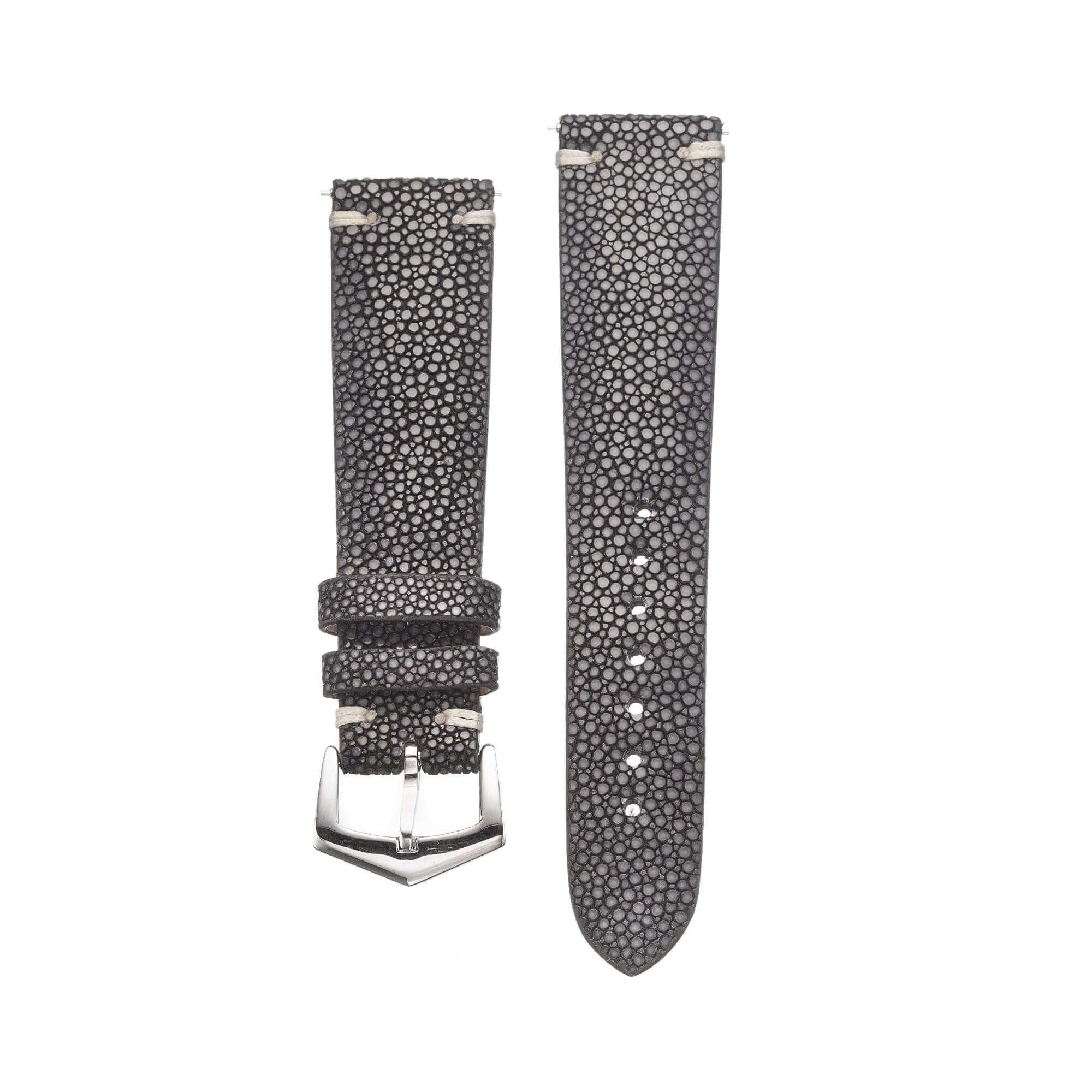 Black Stingray Leather Watch Straps - Image 4